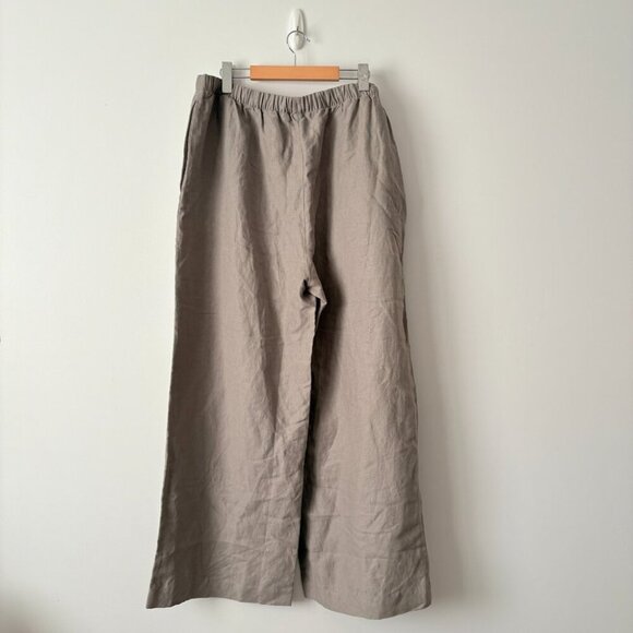 Aritzia Wilfred The Lodge Pant High Rise Relaxed Cruise Linen Taupe Cola Size XL - Picture 7 of 9
